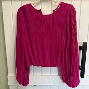 Pinch Fuchsia Pleated Blouse
